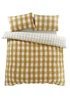 Catherine Lansfield Brushed Seersucker Gingham Reversible Duvet Cover Set - Single Image 5