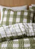 Catherine Lansfield Brushed Seersucker Gingham Reversible Duvet Cover Set - Single Image 3