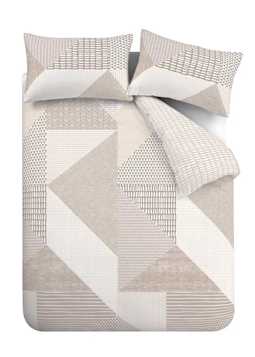 Catherine Lansfield Larsson Geo Reversible Duvet Cover Set Natural - Single Image 5