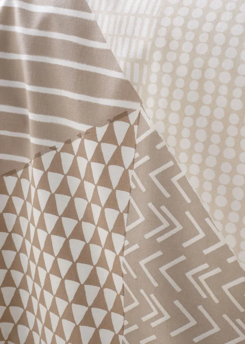 Catherine Lansfield Larsson Geo Reversible Duvet Cover Set Natural - Single Image 4