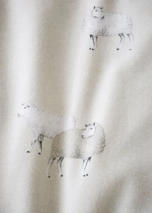 Catherine Lansfield Brushed Cotton Sheep Reversible Duvet Cover Set - Single Image 4