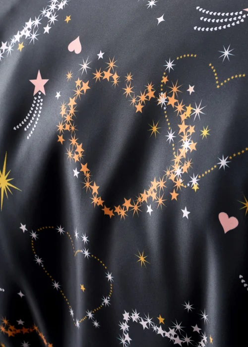 Catherine Lansfield Cosmic Hearts and Stars Reversible Duvet Cover Set - Single Image 4