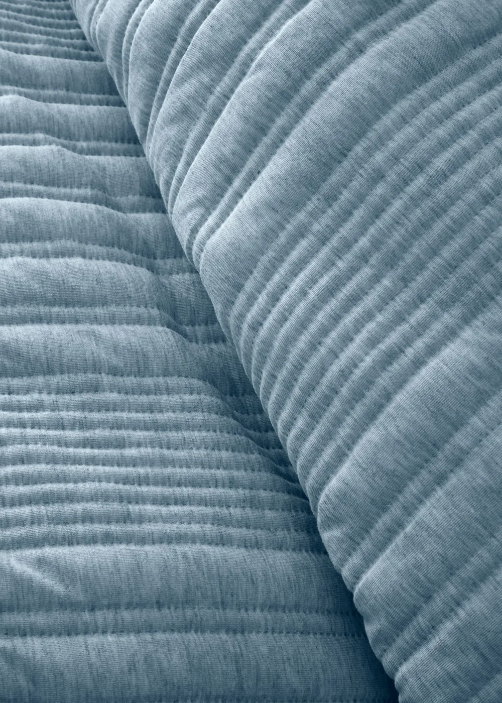 Pineapple Elephant Tamba Jersey Stripe Quilted Duvet Cover Set Chambray Blue - Single Image 4