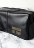 Personalised Memento Company Black Luxury Leatherette Wash Bag - One Size Image 2