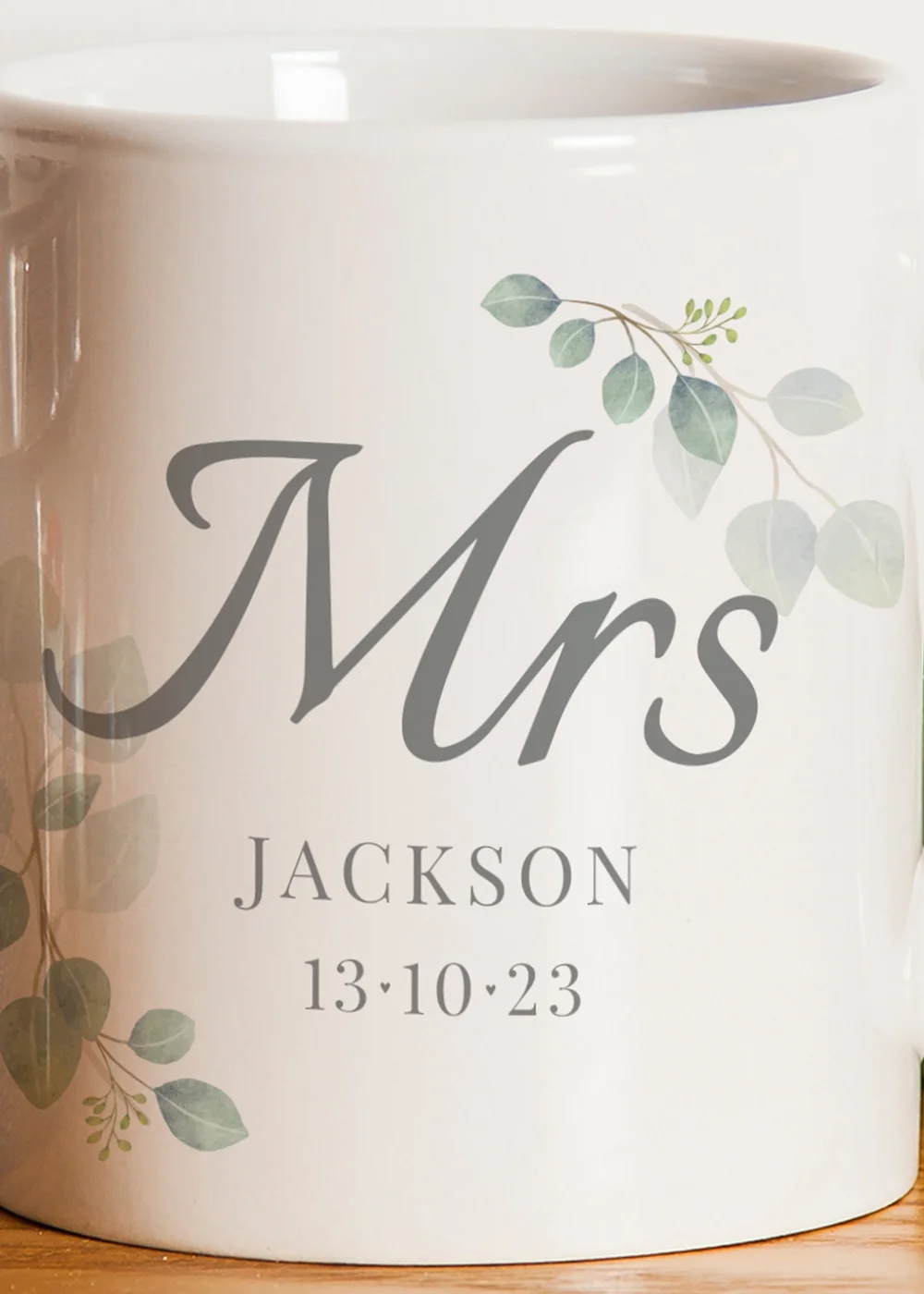 Personalised Memento Company White Botanical Mrs Mug - One Size Image 2