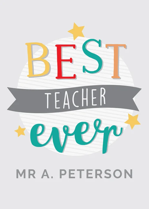 Personalised Memento Company White Best Teacher Ever A5 Notebook - One Size Image 2
