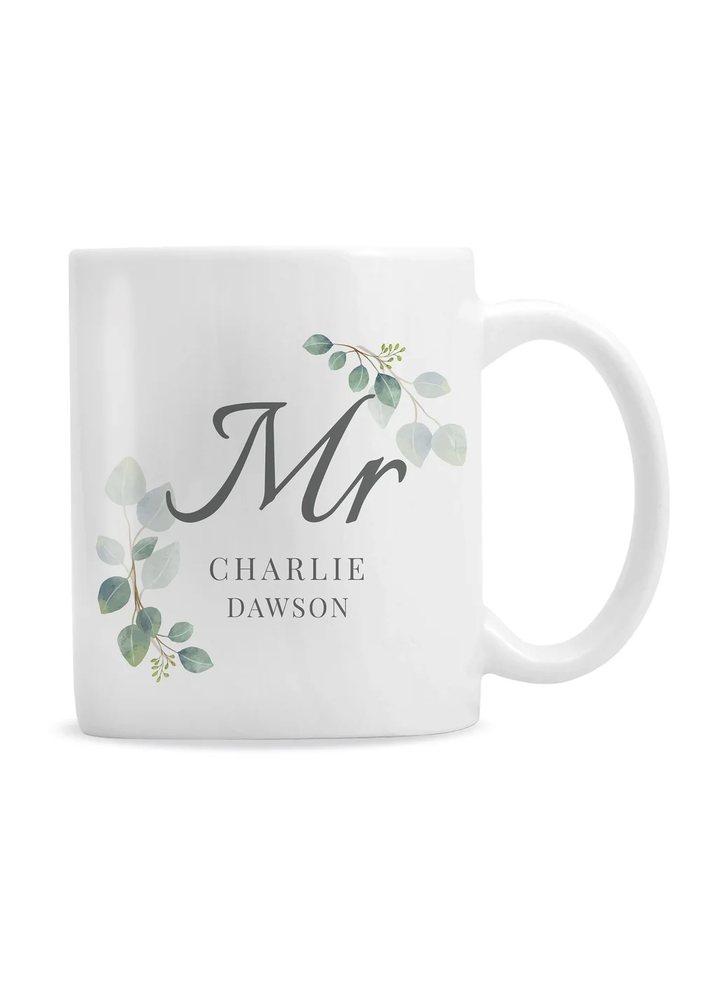 Personalised Memento Company White Botanical Mr Mug - One Size Image 1
