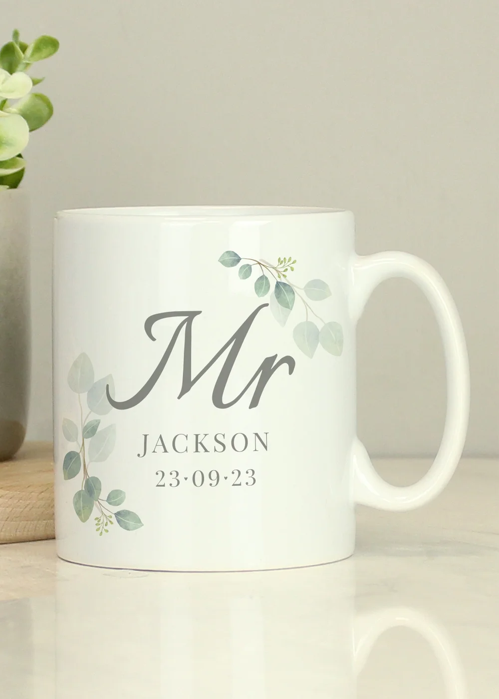 Personalised Memento Company White Botanical Mr Mug - One Size Image 3