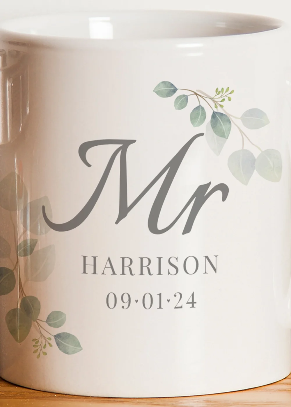 Personalised Memento Company White Botanical Mr Mug - One Size Image 2