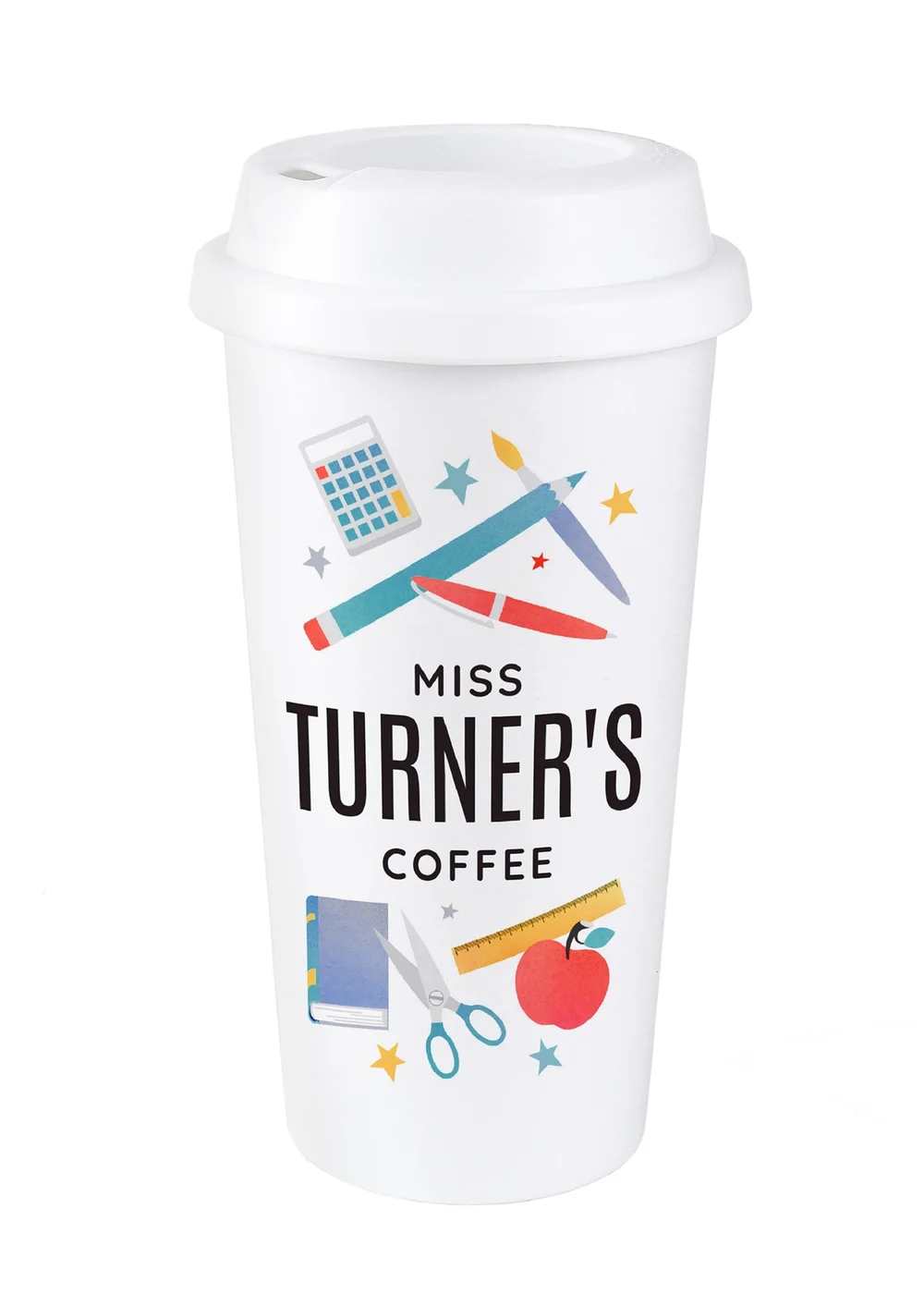 Personalised Memento Company White Teachers Insulated Reusable Eco Travel Cup - One Size Image 1
