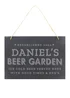 Personalised Memento Company Slate Beer Garden Hanging Large Slate Sign - One Size Image 1
