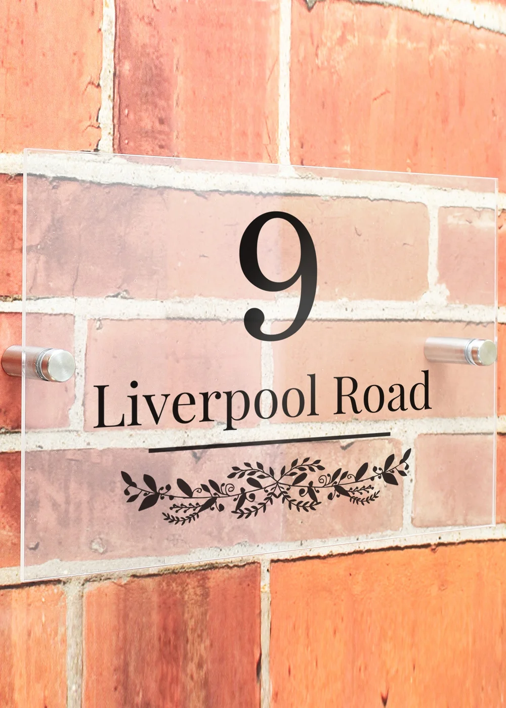 Personalised Memento Company Clear Botanical Acrylic House Sign - One Size Image 3