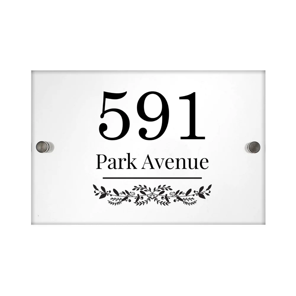 Personalised Memento Company Clear Botanical Acrylic House Sign - One Size Image 5