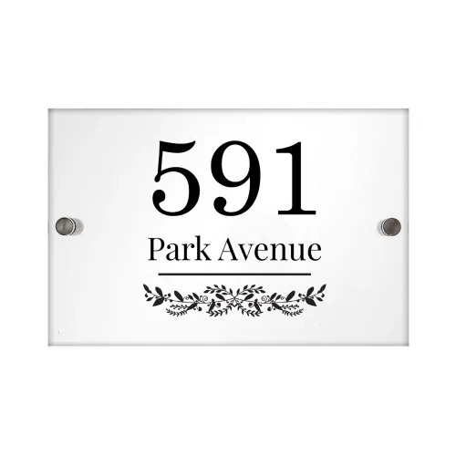 Personalised Memento Company Clear Botanical Acrylic House Sign - One Size Image 5
