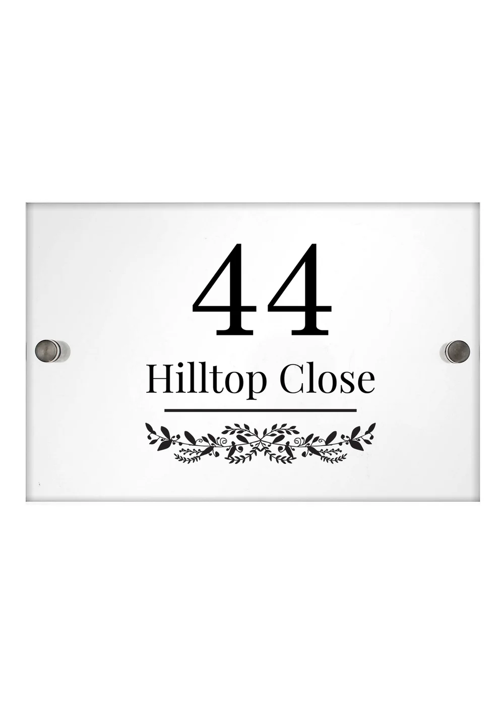 Personalised Memento Company Clear Botanical Acrylic House Sign - One Size Image 1