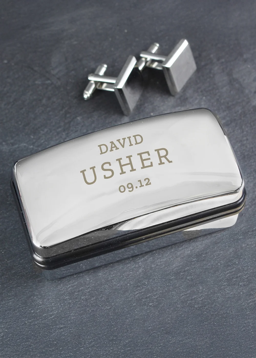 Personalised Memento Company Wedding Cufflink Box - One Size Image 1