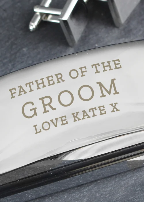 Personalised Memento Company Wedding Cufflink Box - One Size Image 2