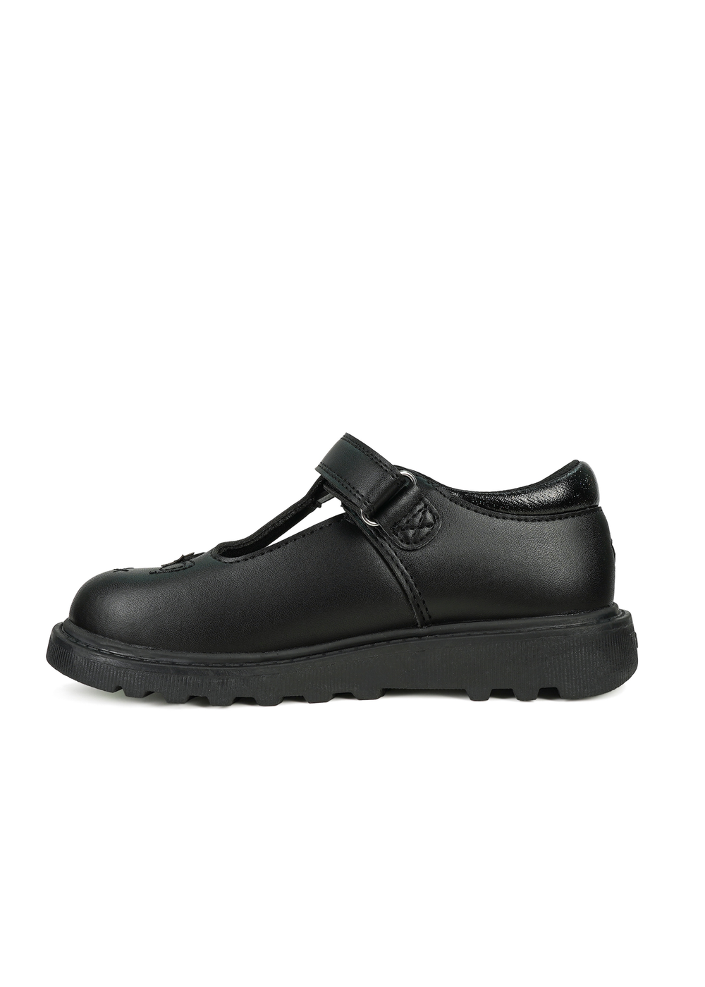 ToeZone Black Elsa Vegan Rip Tape Unicorn School Shoe (Younger 8- Older 3) - 8 infants Image 4