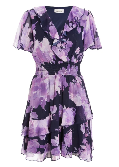 Quiz Navy Floral Skater Dress - 4 Image 4