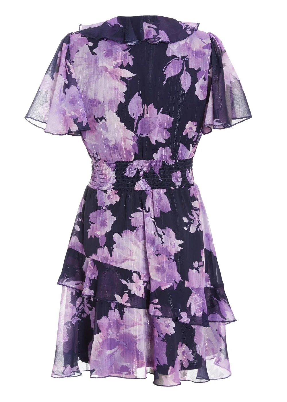 Quiz Navy Floral Skater Dress - 4 Image 5