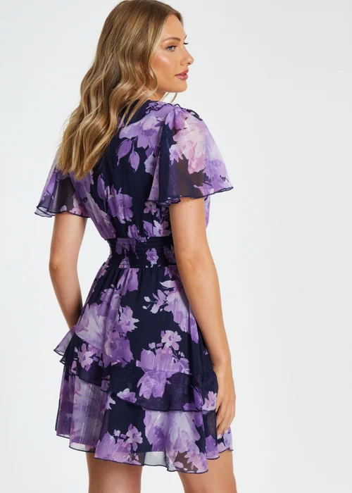 Quiz Navy Floral Skater Dress - 4 Image 2