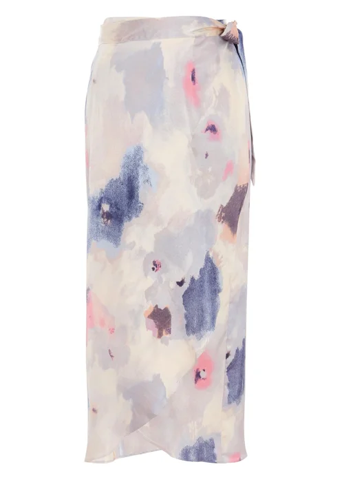 Quiz Multi Marble Print Wrap Midi Skirt - Size 4 Clothing Image 4
