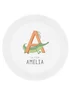 Personalised Memento Company White Animal Alphabet Plastic Plate - One Size Image 1