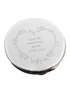 Personalised Memento Company Silver Floral Heart Compact Mirror - One Size Image 1