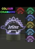 Personalised Memento Company Clear Dinosaur LED Colour Changing Night Light - One Size Image 3