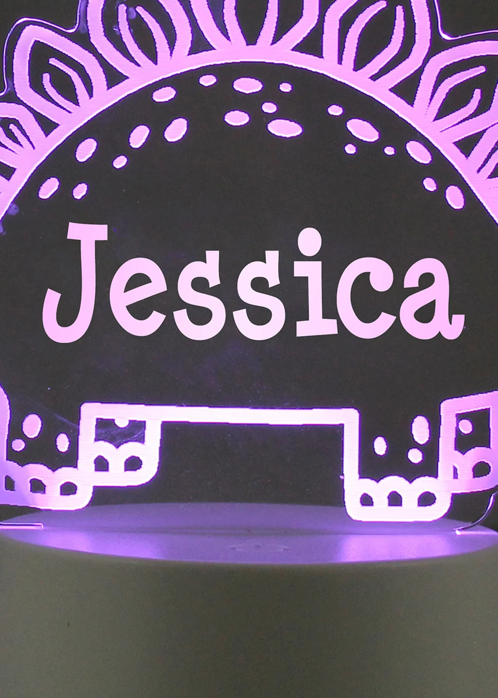 Personalised Memento Company Clear Dinosaur LED Colour Changing Night Light - One Size Image 2