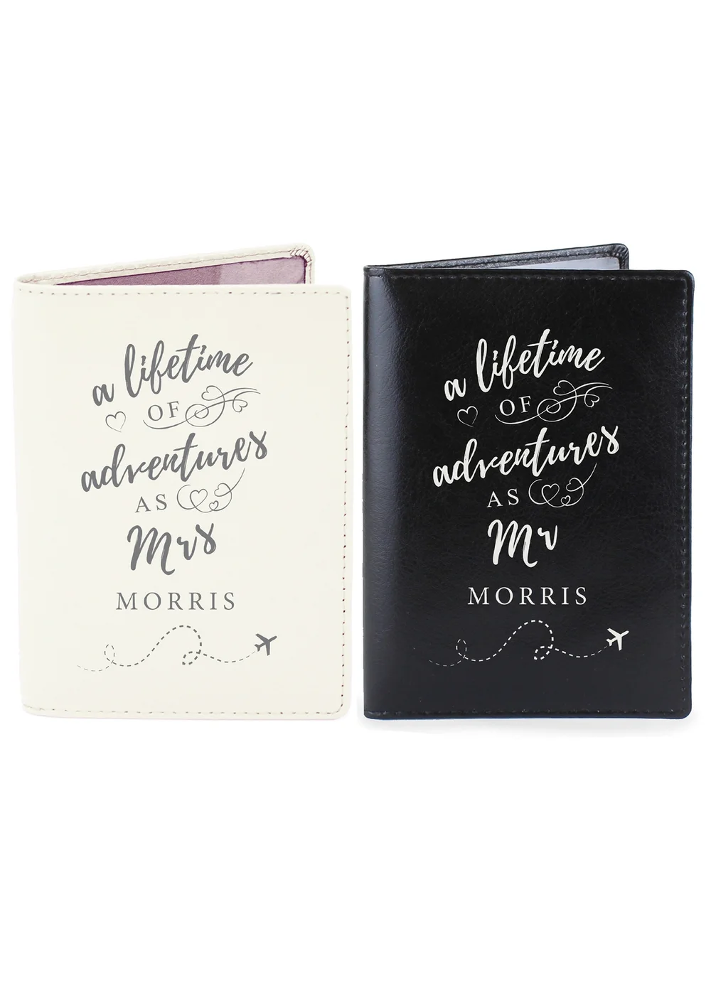 Personalised Memento Company Cream Lifetime of Adventures Couples Passports - One Size Image 1