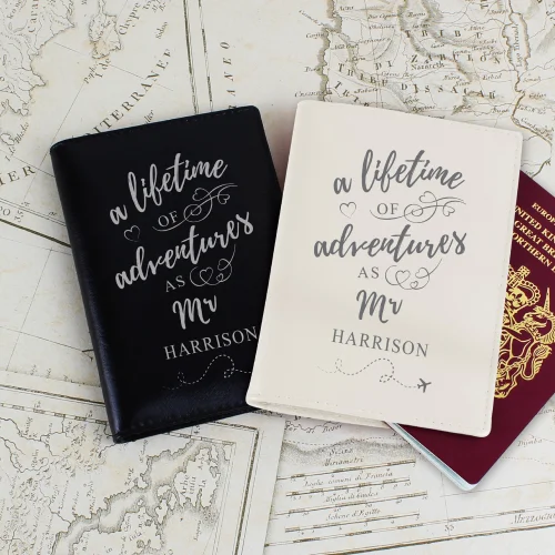 Personalised Memento Company Cream Lifetime of Adventures Couples Passports - One Size Image 5
