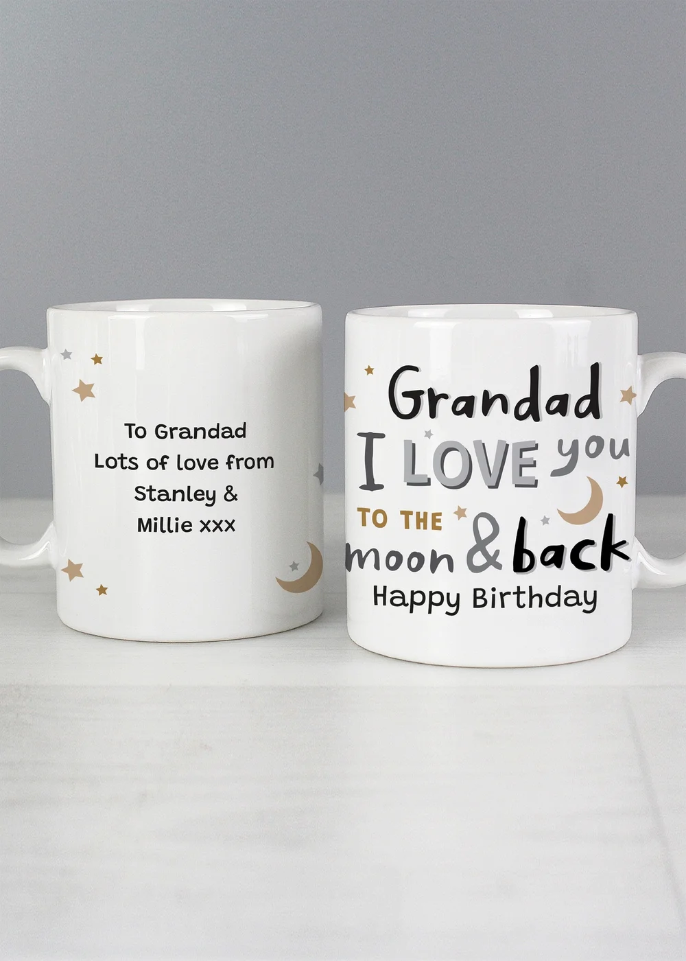 Personalised Memento Company White To the Moon and Back Mug - One Size Image 1