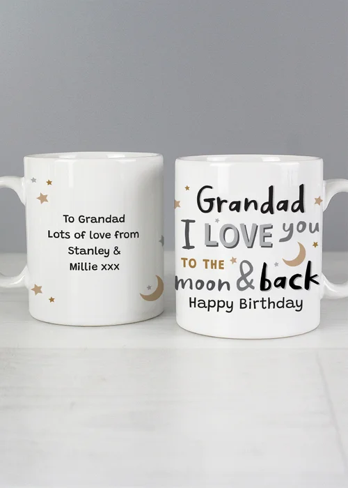 Personalised Memento Company White To the Moon and Back Mug - One Size Image 1