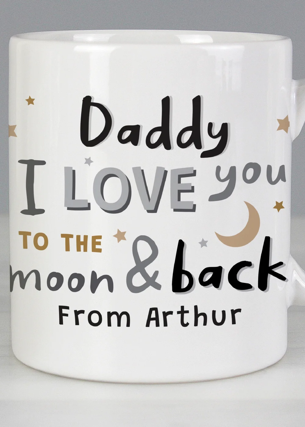 Personalised Memento Company White To the Moon and Back Mug - One Size Image 2