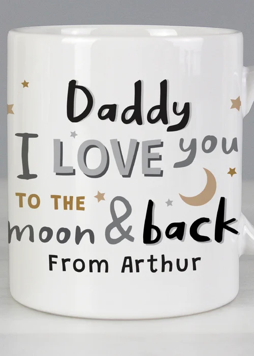 Personalised Memento Company White To the Moon and Back Mug - One Size Image 2