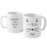 Personalised Memento Company White Cat Features Mug - One Size Image 5