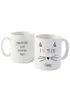 Personalised Memento Company White Cat Features Mug - One Size Image 1