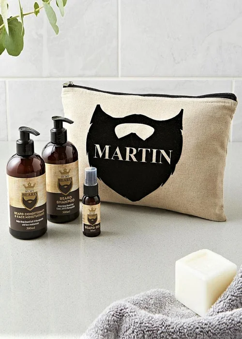 Personalised Memento Company Stone Name Only Beard Kit - One Size Image 2