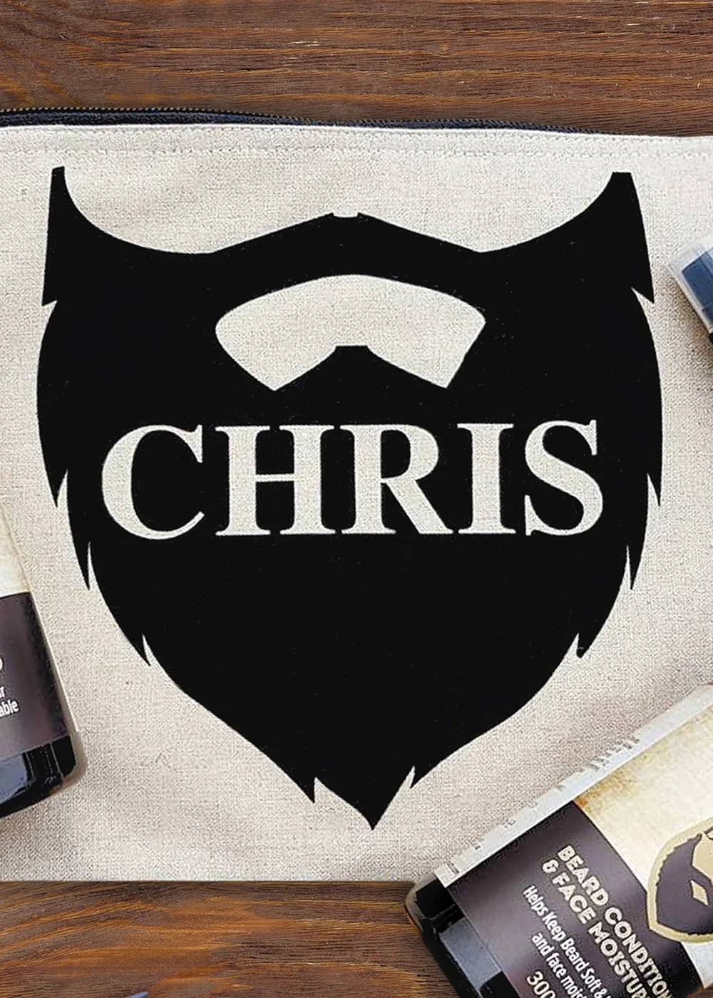 Personalised Memento Company Stone Name Only Beard Kit - One Size Image 1