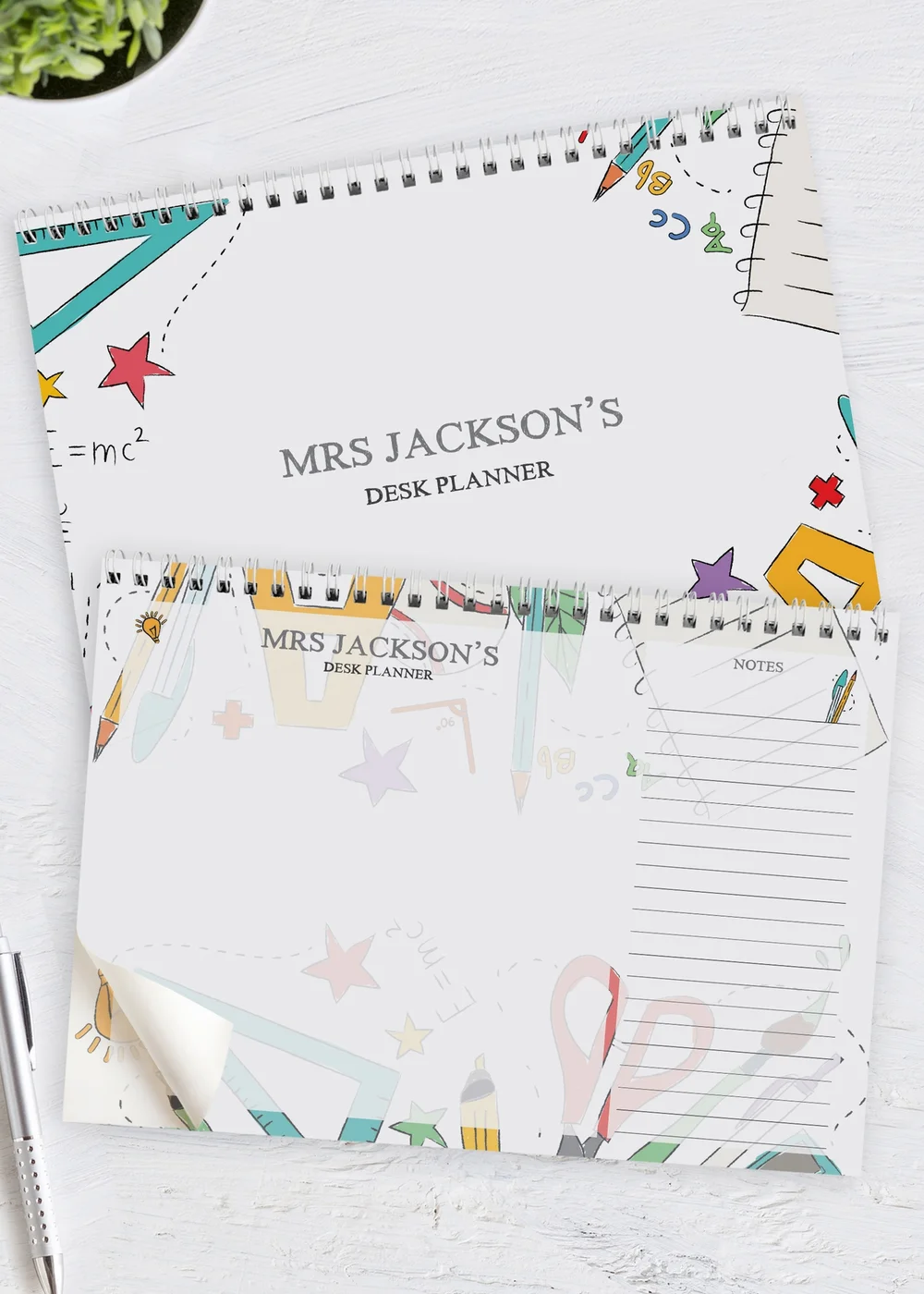 Personalised Memento Company White Teacher A4 Desk Planner - One Size Image 3
