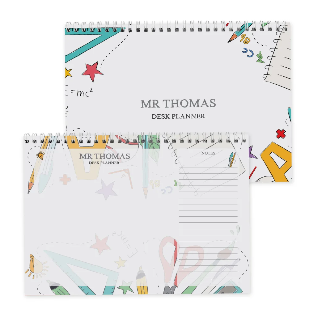 Personalised Memento Company White Teacher A4 Desk Planner - One Size Image 5