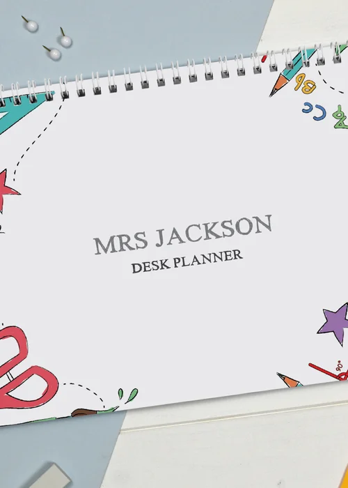 Personalised Memento Company White Teacher A4 Desk Planner - One Size Image 2