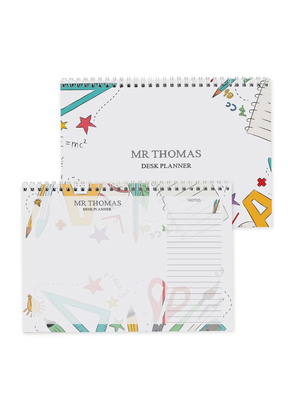 Personalised Memento Company White Teacher A4 Desk Planner - One Size Image 1