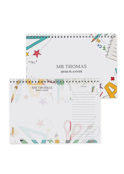 Personalised Memento Company White Teacher A4 Desk Planner - One Size Image 1