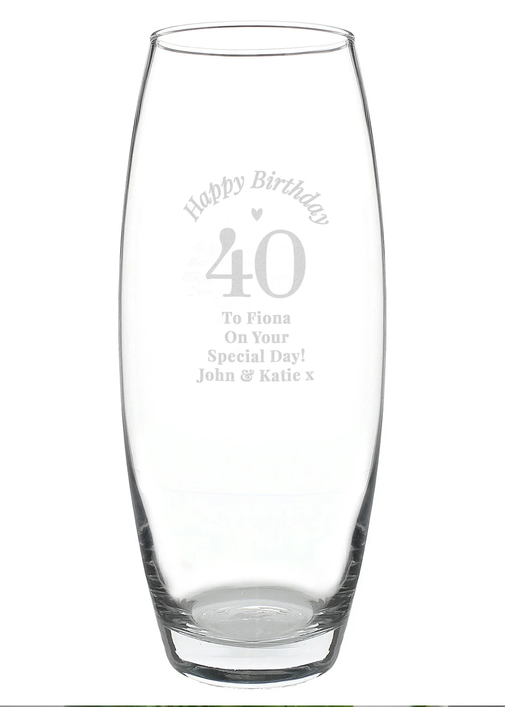 Personalised Memento Company Clear Happy Birthday Bullet Vase - One Size Image 1
