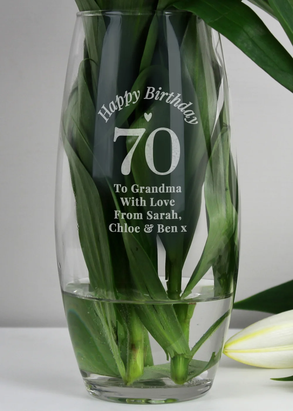 Personalised Memento Company Clear Happy Birthday Bullet Vase - One Size Image 3