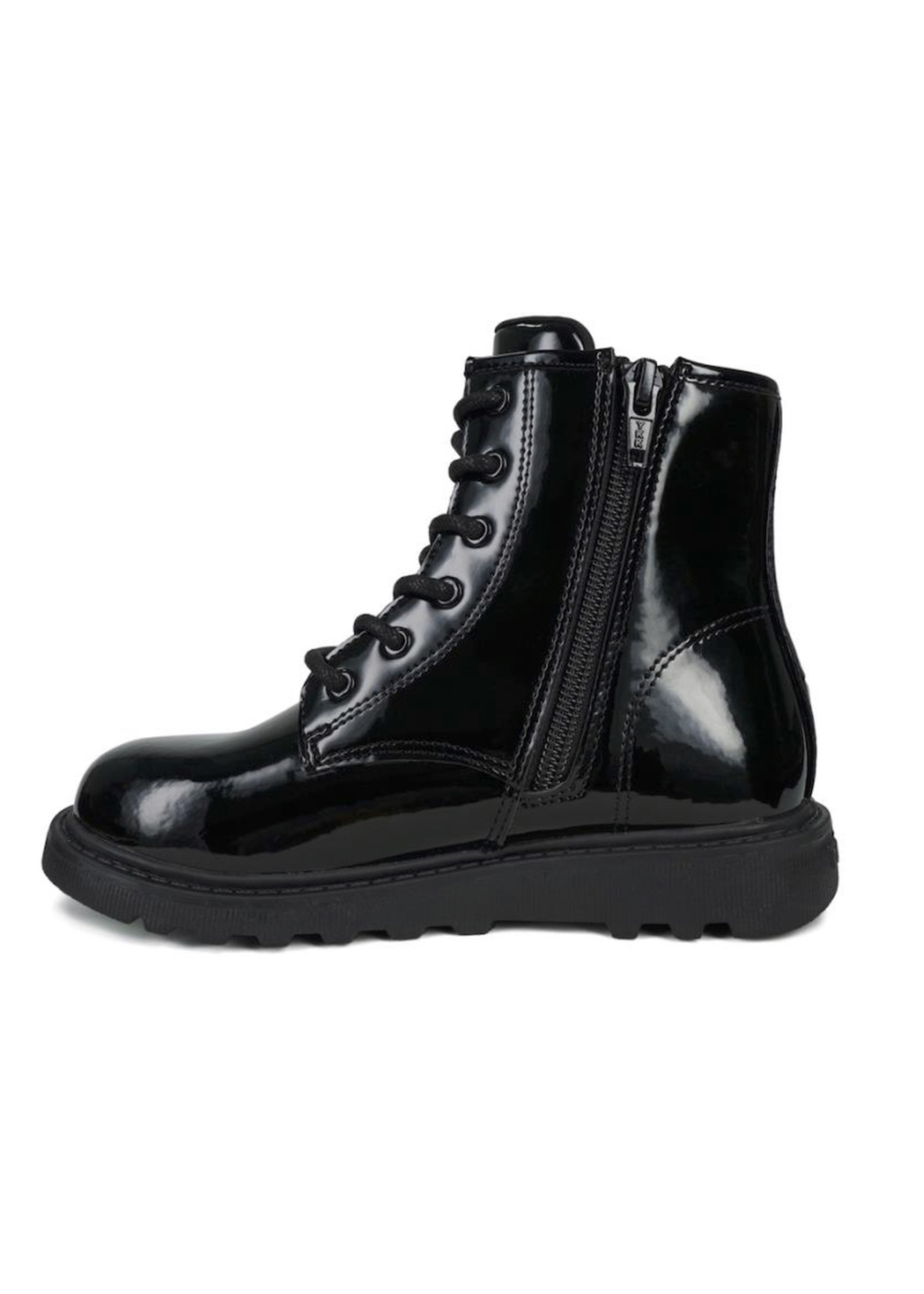 ToeZone Holly Black Patent Leather Unicorn Boot (Younger 8 - Older 2) - 13 Infants Image 4