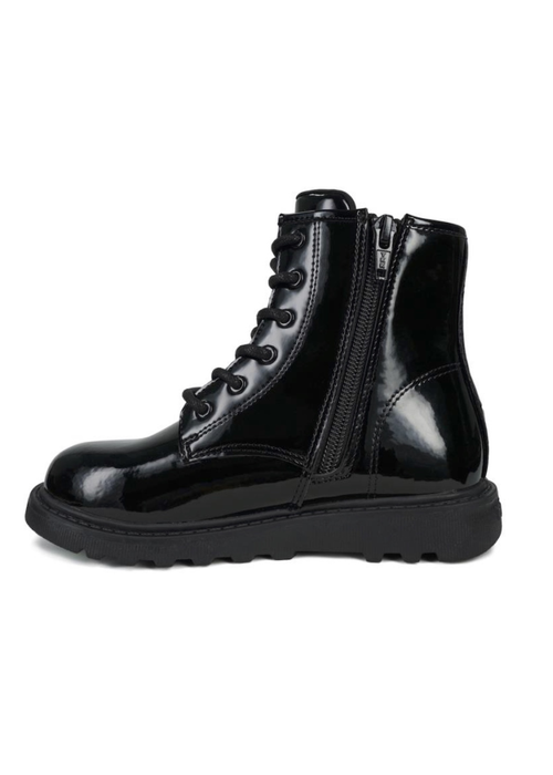 ToeZone Holly Black Patent Leather Unicorn Boot (Younger 8 - Older 2) - 13 Infants Image 4