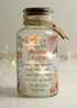 Personalised Memento Company Clear Floral LED Glass Jar - One Size Image 4